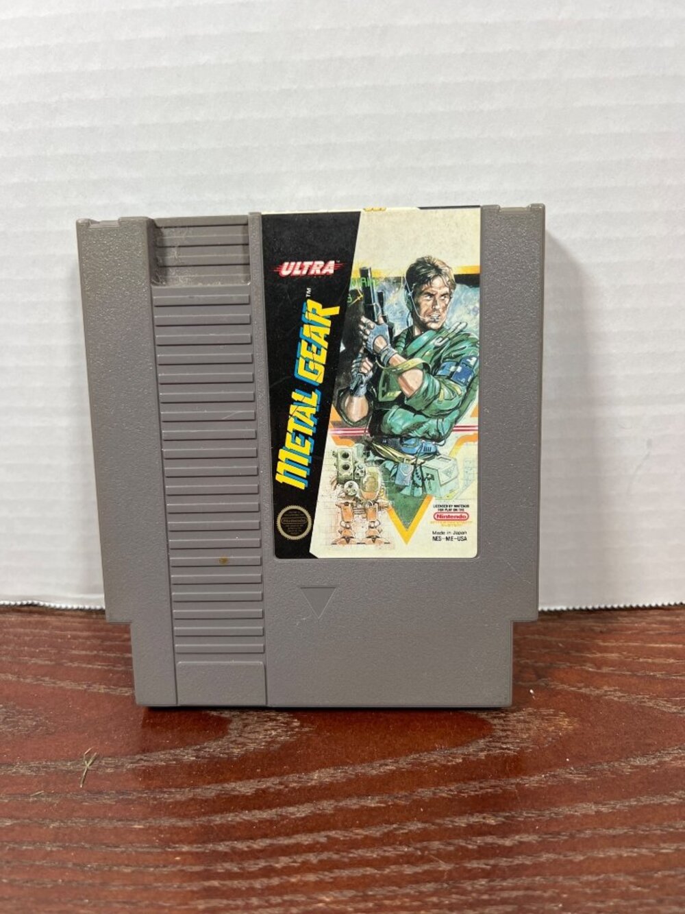 Metal Gear Nintendo NES Cartridge Ultra Games 1987 Classic Retro Game Tested